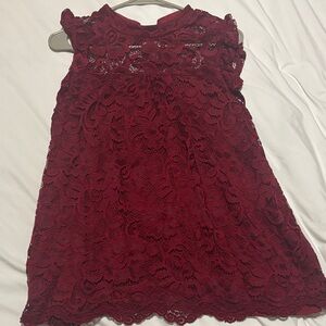 Elegant Burgundy Lace top